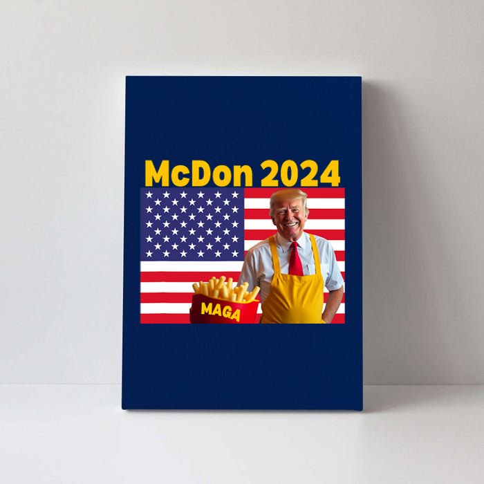 Mcdon 2024 Donald Trump Election Cookie Fries Fast Food Canvas