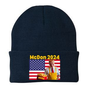 Mcdon 2024 Donald Trump Election Cookie Fries Fast Food Knit Cap Winter Beanie