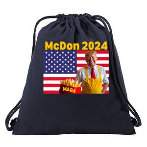 Mcdon 2024 Donald Trump Election Cookie Fries Fast Food Drawstring Bag