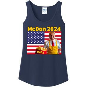 Mcdon 2024 Donald Trump Election Cookie Fries Fast Food Ladies Essential Tank