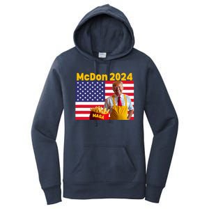 Mcdon 2024 Donald Trump Election Cookie Fries Fast Food Women's Pullover Hoodie