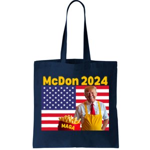 Mcdon 2024 Donald Trump Election Cookie Fries Fast Food Tote Bag