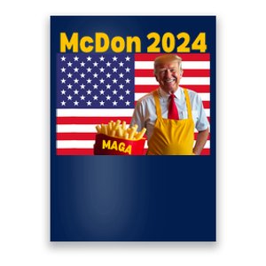 Mcdon 2024 Donald Trump Election Cookie Fries Fast Food Poster