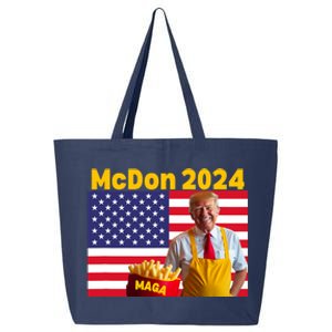 Mcdon 2024 Donald Trump Election Cookie Fries Fast Food 25L Jumbo Tote