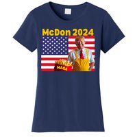 Mcdon 2024 Donald Trump Election Cookie Fries Fast Food Women's T-Shirt