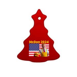 Mcdon 2024 Donald Trump Election Cookie Fries Fast Food Ceramic Tree Ornament