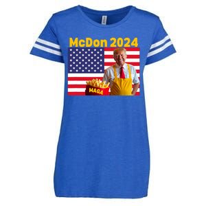 Mcdon 2024 Donald Trump Election Cookie Fries Fast Food Enza Ladies Jersey Football T-Shirt