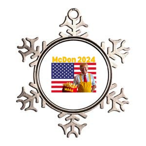 Mcdon 2024 Donald Trump Election Cookie Fries Fast Food Metallic Star Ornament