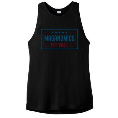 Maganomics For 2024 Donald Trump 2024 Ladies PosiCharge Tri-Blend Wicking Tank