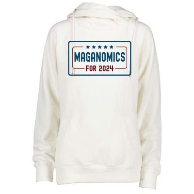 Maganomics For 2024 Donald Trump 2024 Womens Funnel Neck Pullover Hood