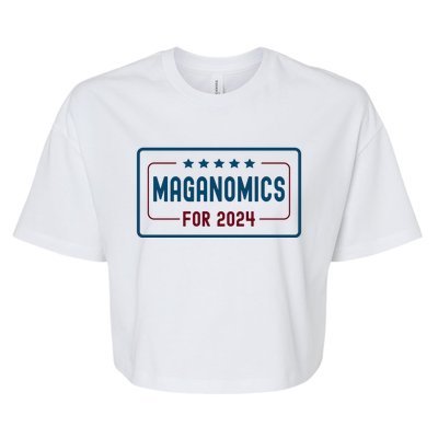 Maganomics For 2024 Donald Trump 2024 Bella+Canvas Jersey Crop Tee