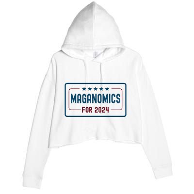 Maganomics For 2024 Donald Trump 2024 Crop Fleece Hoodie