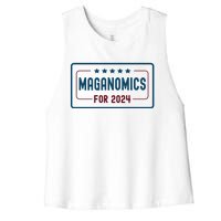 Maganomics For 2024 Donald Trump 2024 Women's Racerback Cropped Tank