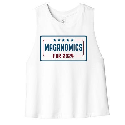 Maganomics For 2024 Donald Trump 2024 Women's Racerback Cropped Tank