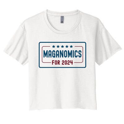 Maganomics For 2024 Donald Trump 2024 Women's Crop Top Tee