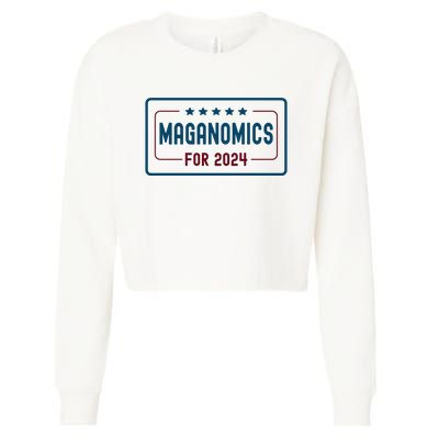 Maganomics For 2024 Donald Trump 2024 Cropped Pullover Crew