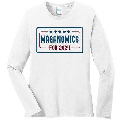 Maganomics For 2024 Donald Trump 2024 Ladies Long Sleeve Shirt