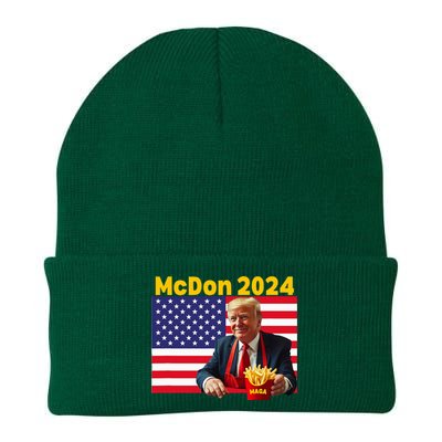 Mcdon 2024 Donald Trump French Fry Cooking Fries Knit Cap Winter Beanie