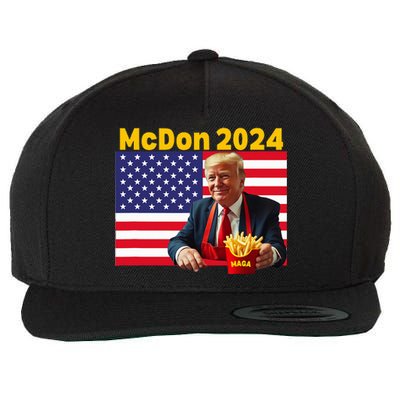 Mcdon 2024 Donald Trump French Fry Cooking Fries Wool Snapback Cap