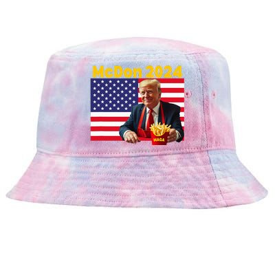 Mcdon 2024 Donald Trump French Fry Cooking Fries Tie-Dyed Bucket Hat