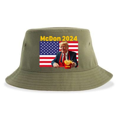 Mcdon 2024 Donald Trump French Fry Cooking Fries Sustainable Bucket Hat