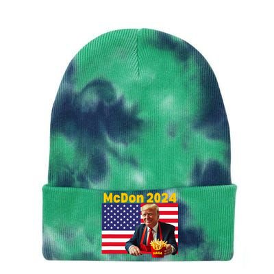 Mcdon 2024 Donald Trump French Fry Cooking Fries Tie Dye 12in Knit Beanie