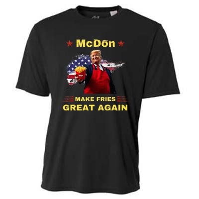 Mcdon 2024 Donald Trump French Fry Cooking Friesff Cooling Performance Crew T-Shirt