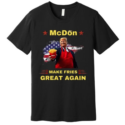 Mcdon 2024 Donald Trump French Fry Cooking Friesff Premium T-Shirt