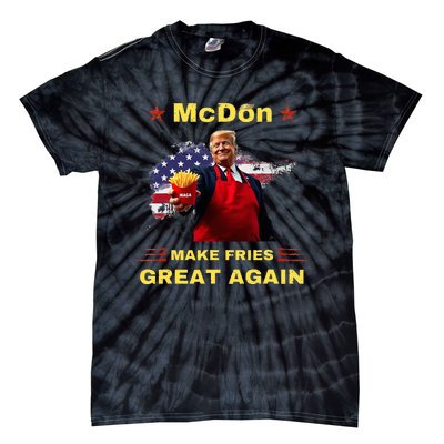 Mcdon 2024 Donald Trump French Fry Cooking Friesff Tie-Dye T-Shirt