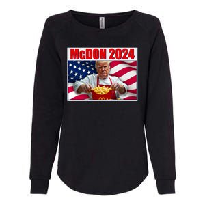 Mcdon 2024 Donald Trump Fast Food Fries Womens California Wash Sweatshirt