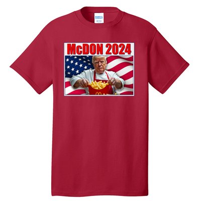 Mcdon 2024 Donald Trump Fast Food Fries Tall T-Shirt