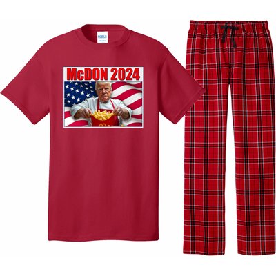 Mcdon 2024 Donald Trump Fast Food Fries Pajama Set