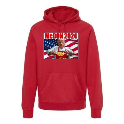 Mcdon 2024 Donald Trump Fast Food Fries Premium Hoodie