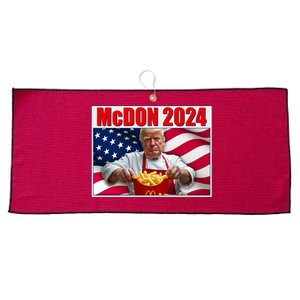 Mcdon 2024 Donald Trump Fast Food Fries Large Microfiber Waffle Golf Towel