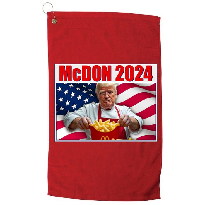 Mcdon 2024 Donald Trump Fast Food Fries Platinum Collection Golf Towel