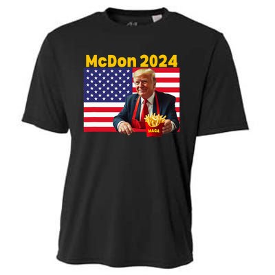 Mcdon 2024 Donald Trump French Fry Cooking Fries Cooling Performance Crew T-Shirt