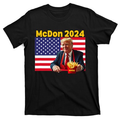 Mcdon 2024 Donald Trump French Fry Cooking Fries T-Shirt