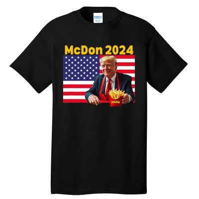 Mcdon 2024 Donald Trump French Fry Cooking Fries Tall T-Shirt