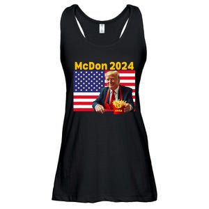 Mcdon 2024 Donald Trump French Fry Cooking Fries Ladies Essential Flowy Tank