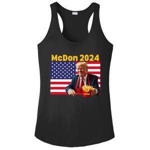 Mcdon 2024 Donald Trump French Fry Cooking Fries Ladies PosiCharge Competitor Racerback Tank