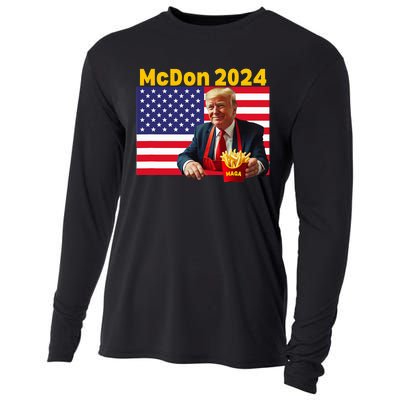 Mcdon 2024 Donald Trump French Fry Cooking Fries Cooling Performance Long Sleeve Crew