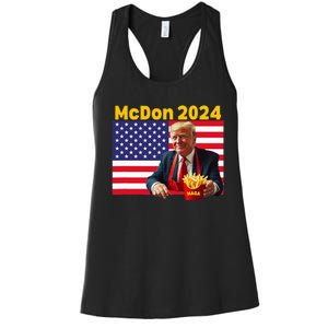 Mcdon 2024 Donald Trump French Fry Cooking Fries Women's Racerback Tank