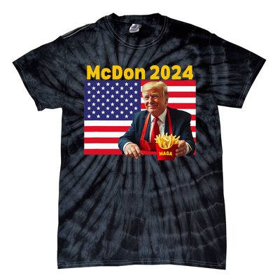 Mcdon 2024 Donald Trump French Fry Cooking Fries Tie-Dye T-Shirt