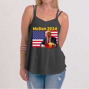 Mcdon 2024 Donald Trump French Fry Cooking Fries Women's Strappy Tank