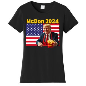 Mcdon 2024 Donald Trump French Fry Cooking Fries Women's T-Shirt