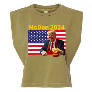 Mcdon 2024 Donald Trump French Fry Cooking Fries Garment-Dyed Women's Muscle Tee