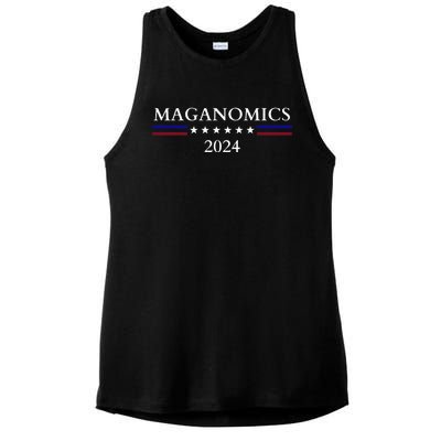 Maganomics 2024 Donald Trump 2024 Ladies PosiCharge Tri-Blend Wicking Tank