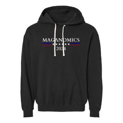 Maganomics 2024 Donald Trump 2024 Garment-Dyed Fleece Hoodie