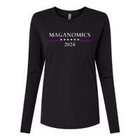 Maganomics 2024 Donald Trump 2024 Womens Cotton Relaxed Long Sleeve T-Shirt