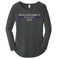 Maganomics 2024 Donald Trump 2024 Women's Perfect Tri Tunic Long Sleeve Shirt